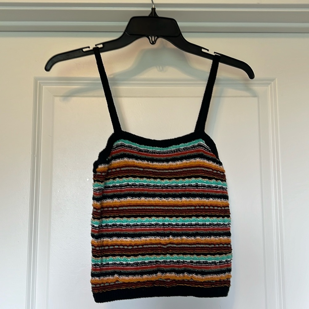 Multicolored Women’s Cropped Tank Top - Medium